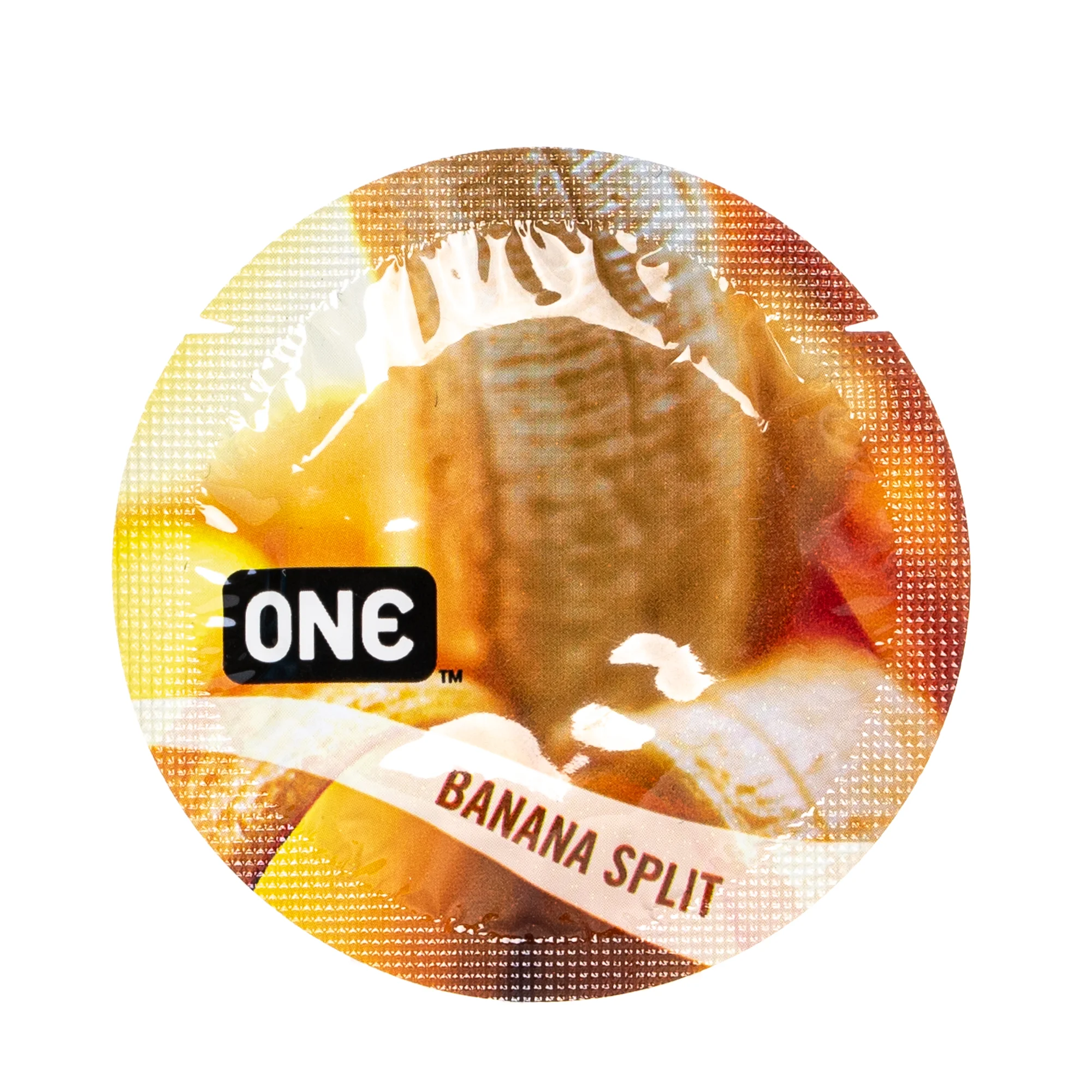 Презерватив One (Ван) Флавор Вейвс Банановий спліт жовтий, 1 шт.