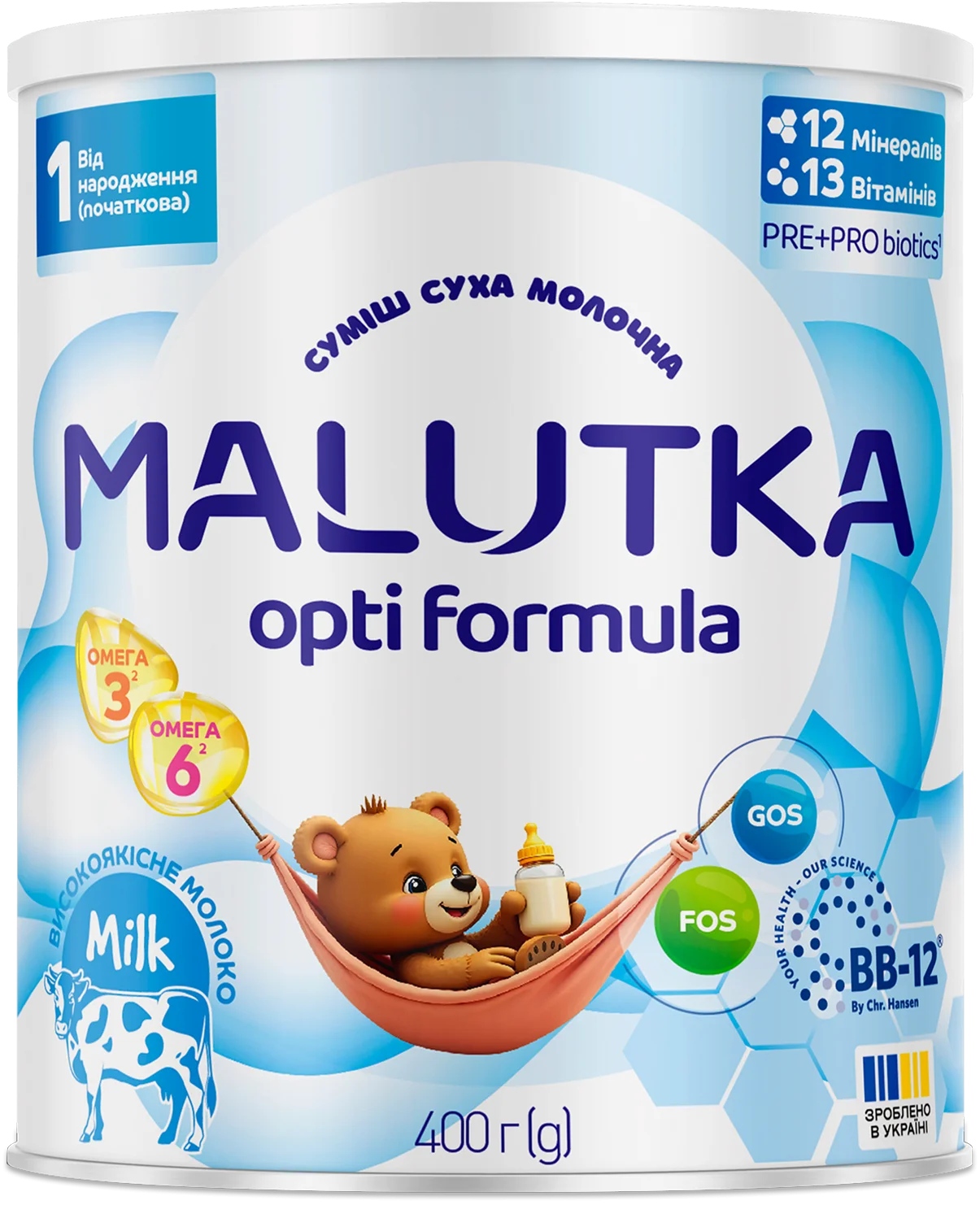 Суміш суха молочна Малютка Opti Formula 1 для харчування дітей з народження, 400 г
