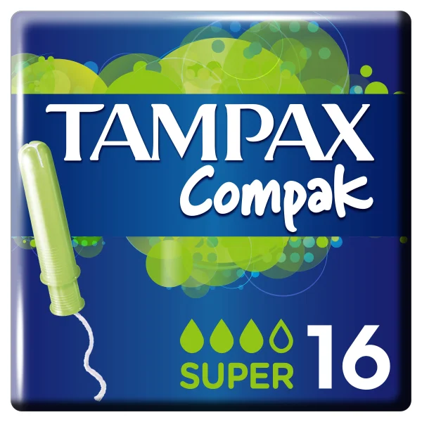 Тампоны Тампакс Супер Компакт (Tampax Super Compak), 16 шт.