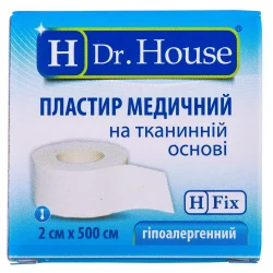 Пластир Др.Хаус (Dr. House) на тканинній основі 2*500 см, 1 шт.