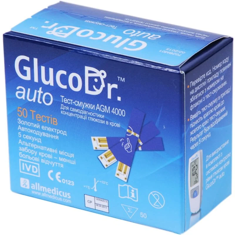 Тест-смужки до глюкометра GlucoDr auto AGM 4000, 50 шт.