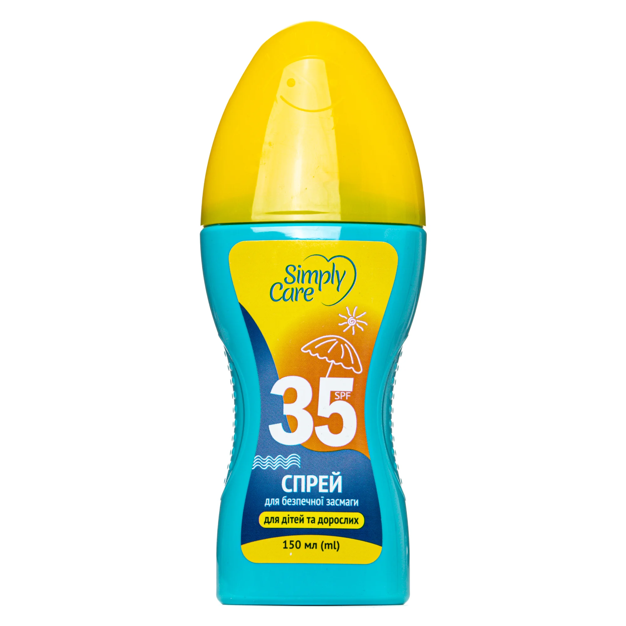 Спрей для тіла Simply Care (Сімплі Кеа) для безпечної засмаги для дітей та дорослих SPF35, 150 мл
