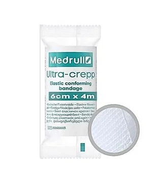 Бинт Медрул Ультра-крепп (Medrull Ultra-crepp) еластичний медичний, 4 м х 6 см