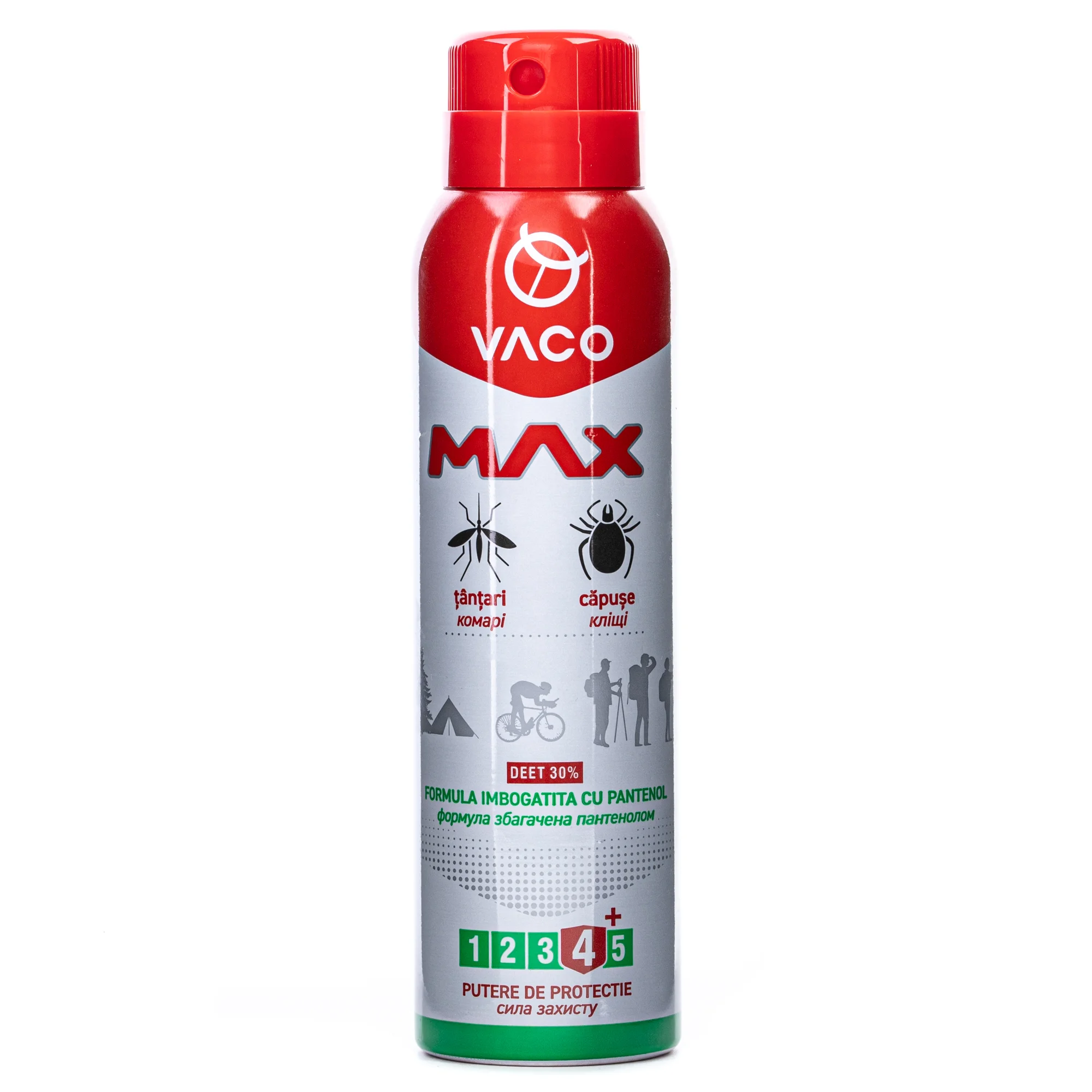 Спрей комаров клещей и мошек Vaco (Вако) Max Deet 30% с пантенолом