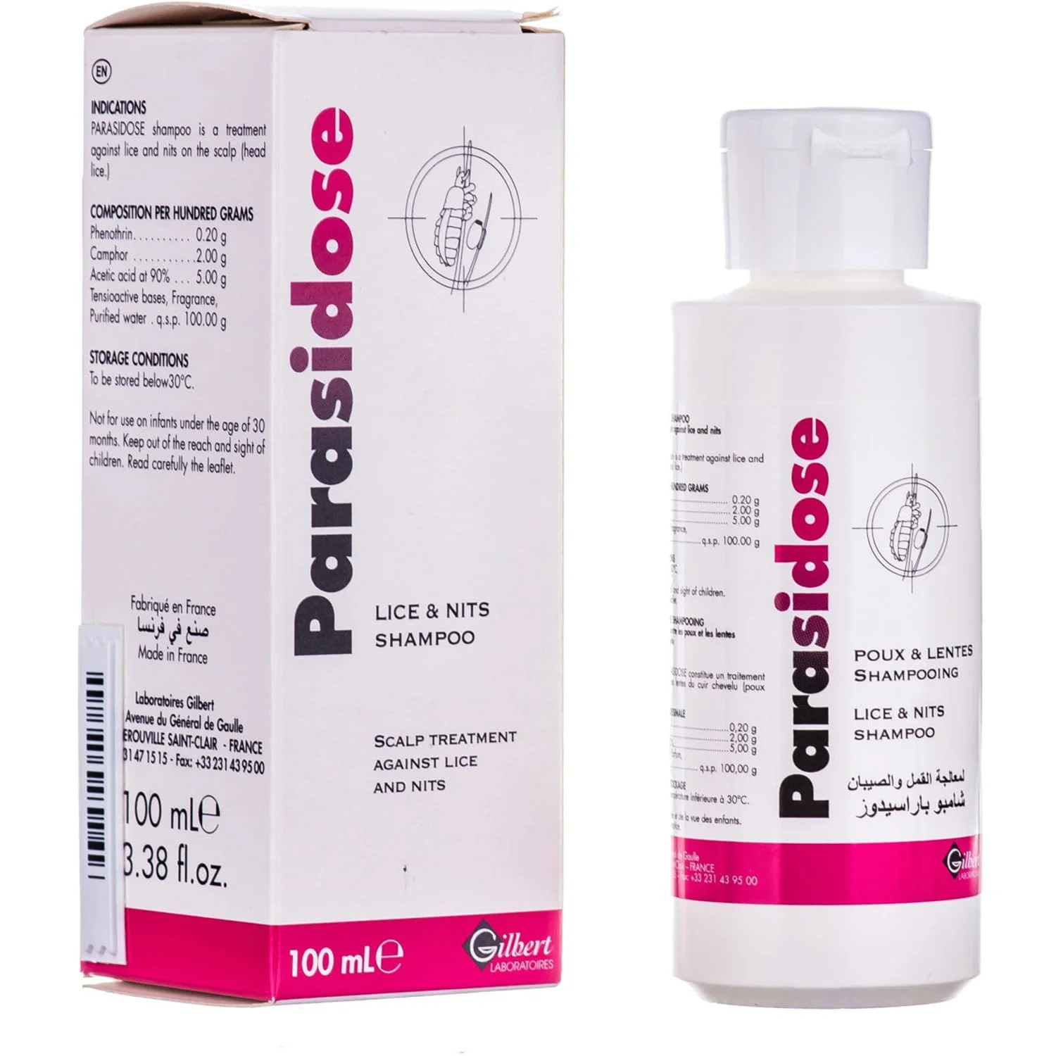 Протипедикульозний шампунь для волосся Parasidose (Паразідоз), 100 мл