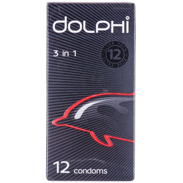 Презервативы Dolphi (Долфи) 3 в 1, 12 шт.