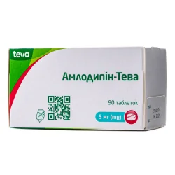 Амлодипін-Тева таблетки по 5 мг, 90 шт.