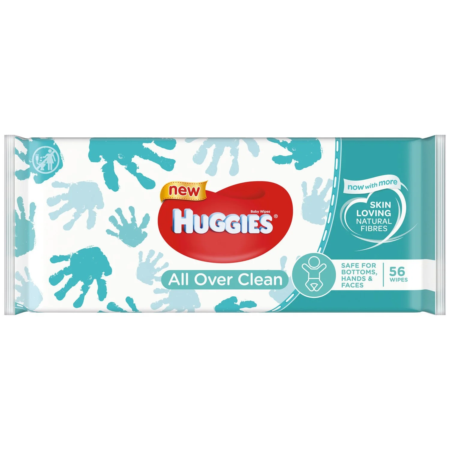 Серветки вологі Хагіс Все чисто (Huggies All Over Clean), 56 шт.