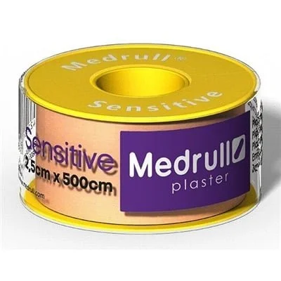 Пластырь медицинский Медрул Сенсетов (Medrull Sensitive) на нетканой основе, катушка, 2,5х500 см, 1 шт.