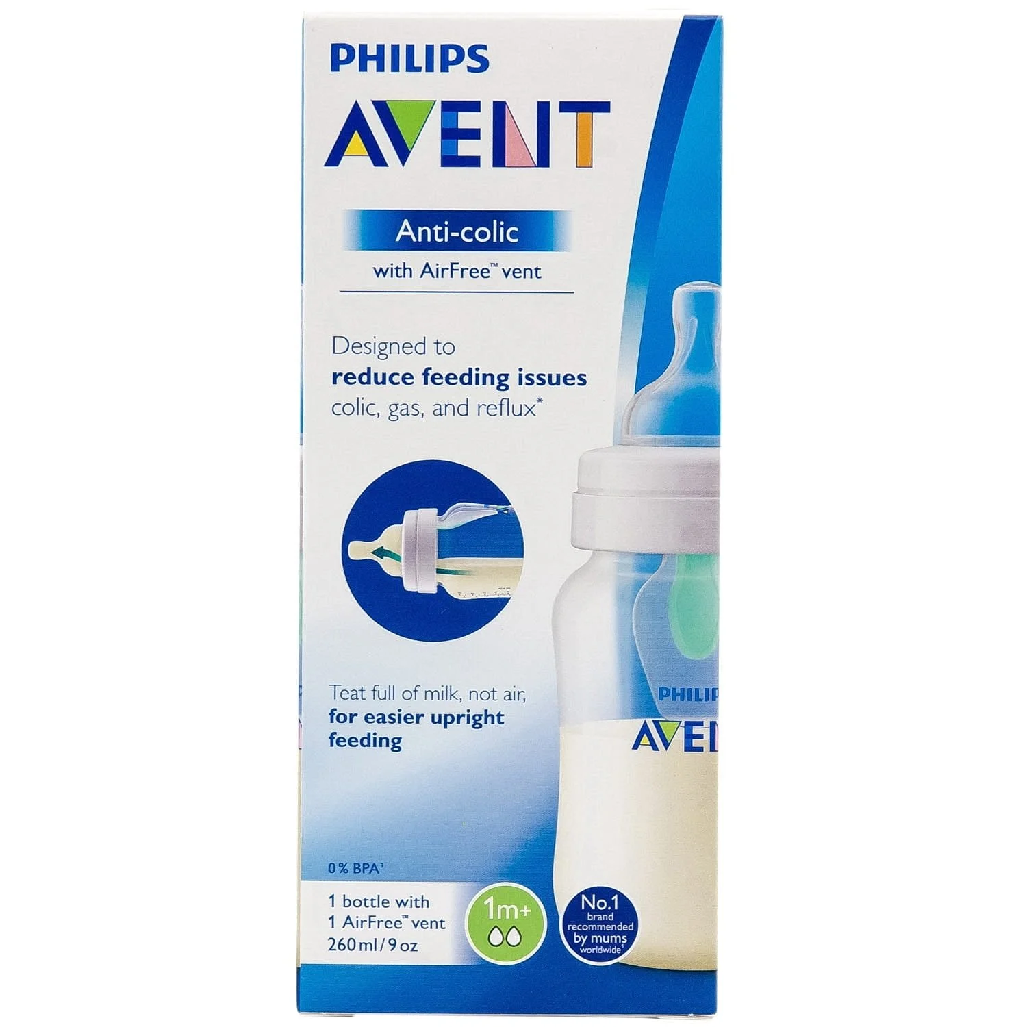 Пляшечка для годування Авент (Avent) Антиколік 813/14, 260 мл
