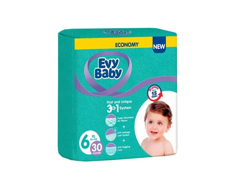 Підгузники Evy Baby (Еві Бебі) ХЛ (16+ кг), 30 шт.