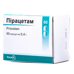 Пірацетам капсули по 400 мг, 60 шт.