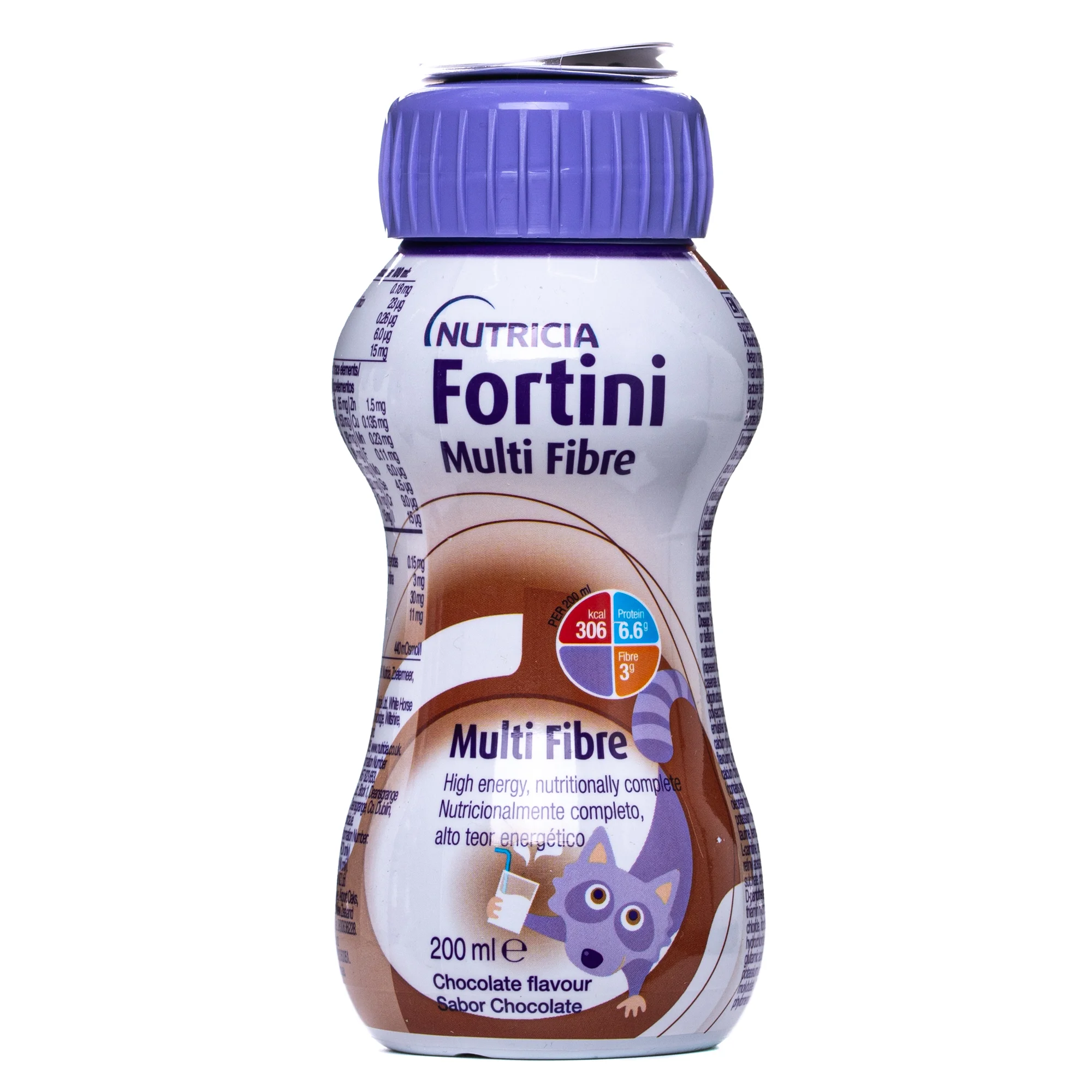 Ентеральне харчування Fortini (Фортіні) з харчовими волокнами зі смаком шоколаду, 200 мл