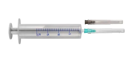 Шприц 20 мл Arterium 2-х компонентний з двома голками 22G (0,7 х 38 мм) та 21G (0,8 х 38 мм), 1 шт.