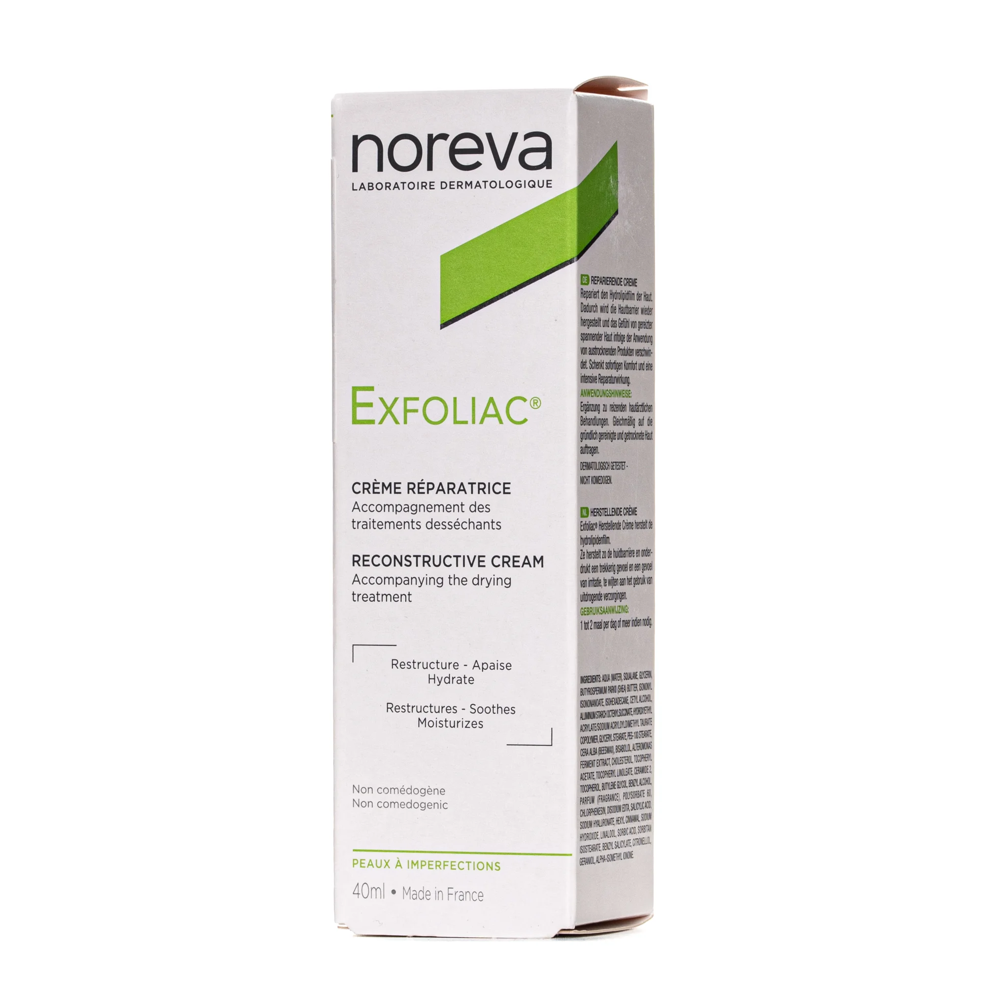 Крем для обличчя Noreva (Норева) Exfoliac відновлюючий та зволожуючий, 40 мл