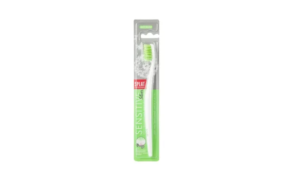 Набор Зубная щетка Splat (Соплат) Professional Sensetive, средней жесткости, 1 шт. + Зубная паста Лечебные травы, 40 мл, 1 шт.