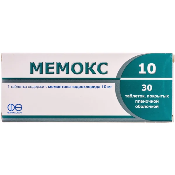 Мемокс 10 в таблетках по 10 мг, 30 шт.