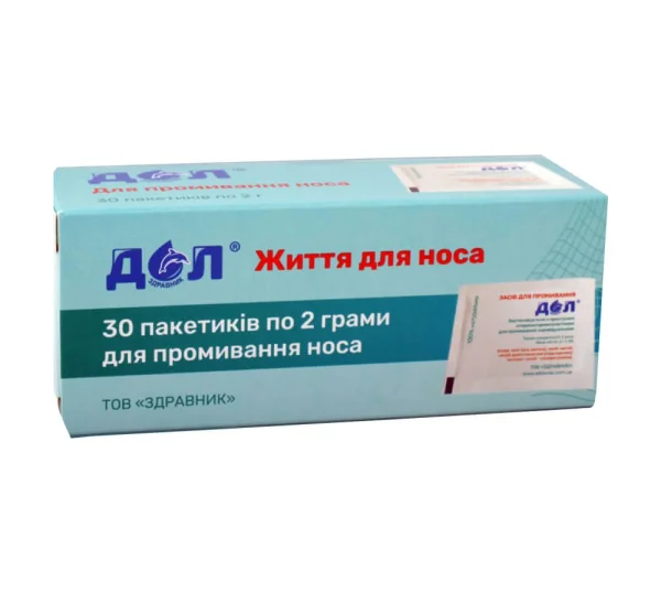 ДОЛ средство для системы оториноларингологической для промывания №1 в пакетиках по 2 г, 30 шт.