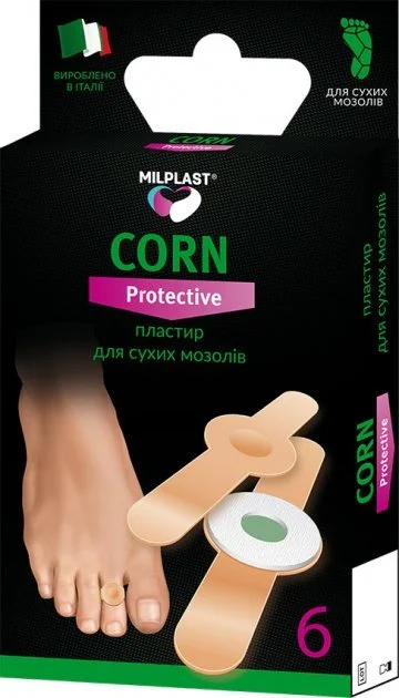 Пластир Milplast (Мілпласт) Corn Protective для сухих мозолів, 6 шт.