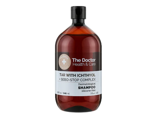 Шампунь The Doctor Health & Care (Зе Доктор Хелз енд Кер) дігтярний з іхтіолом + комплекс себо-стоп, 946 мл