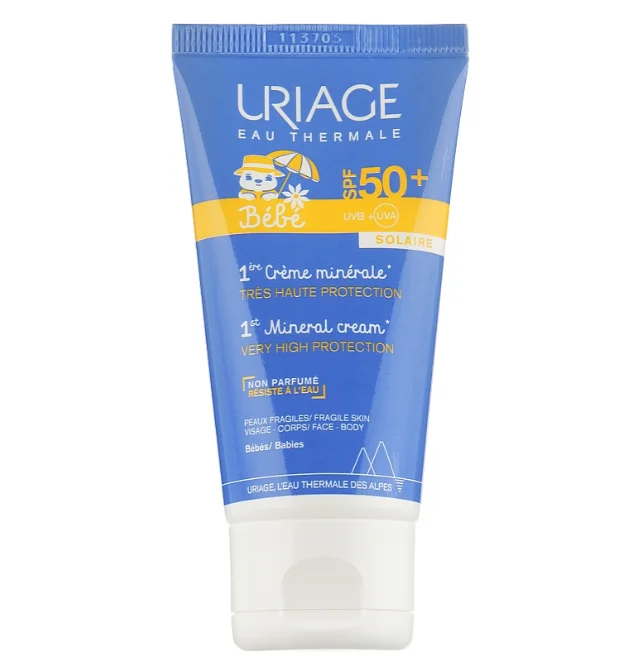 Крем сонцезахисний мінеральний Uriage (Урьяж) Bebe SPF50+, 50 мл