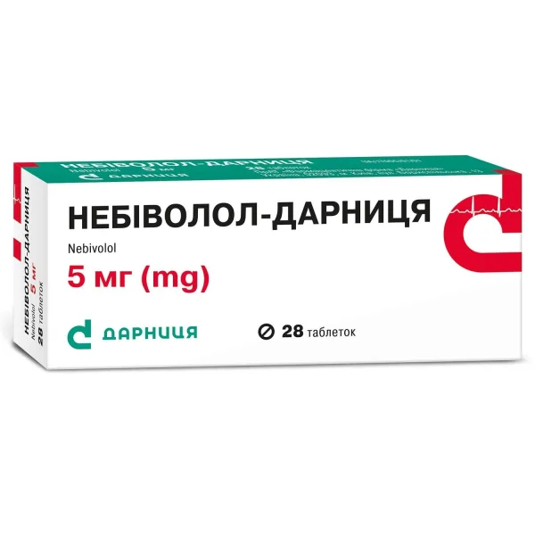Небиволол-Дарница таблетки по 5 мг, 28 шт.