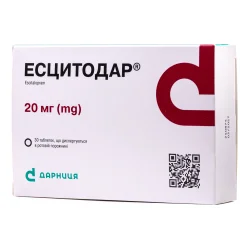 Есцитодар таблетки, що диспергуються в ротовій порожнині по 20 мг, 30 шт.