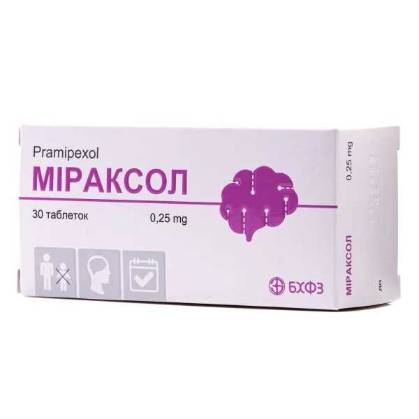 Мираксол таблетки по 0,25мг, 30 шт.