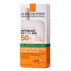 Сонцезахисний флюїд Ля Рош-Позе (La Roche-Posay) Антеліос UVA400 для жирної чутливої шкіри SPF50+, 50 мл