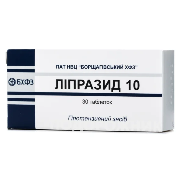 Ліпразид таблетки по 10 мг/12,5 мг, 30 шт.