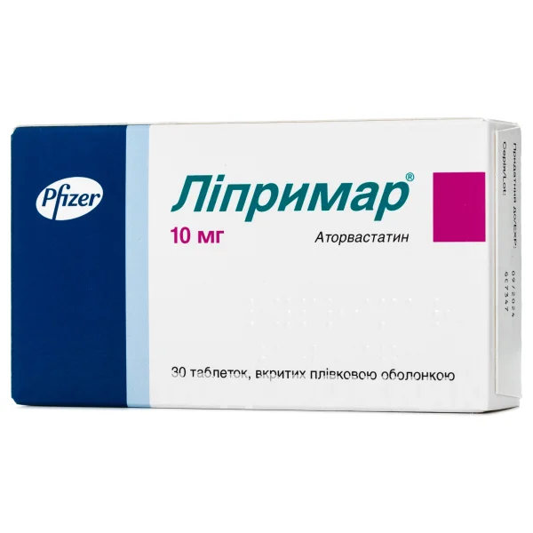 Ліпримар таблетки по 40 мг, 30 шт.
