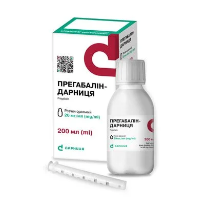 Прегабалин-Дарница раствор оральный по 20 мг/мл, 200 мл