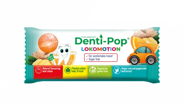 Цукерки Denti Pop (Денті Поп) зі смаком апельсину та імбиру, 6 г