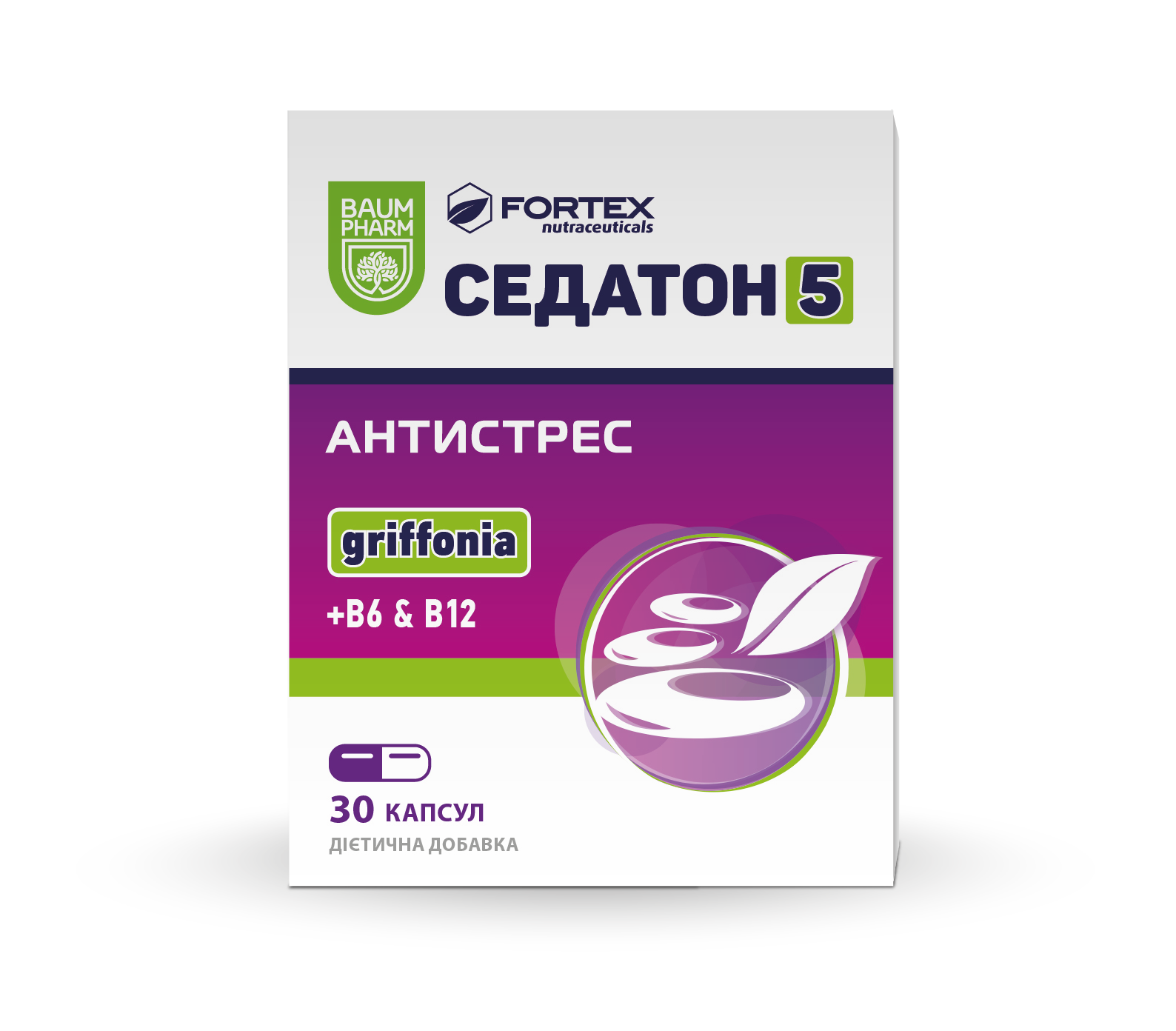 Седатон антистрес капсули, 30 шт. - Баум Фарм: інструкція, ціна ...