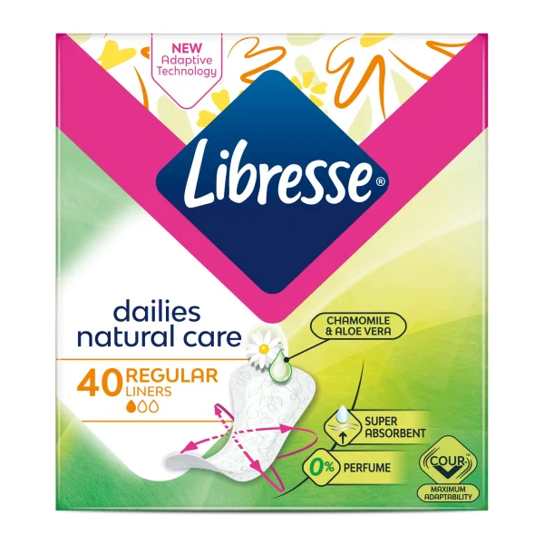 Прокладки щоденні жіночі Libresse (Лібрес) Natural Care (Нейчерал кеа) Нормал, 40 шт