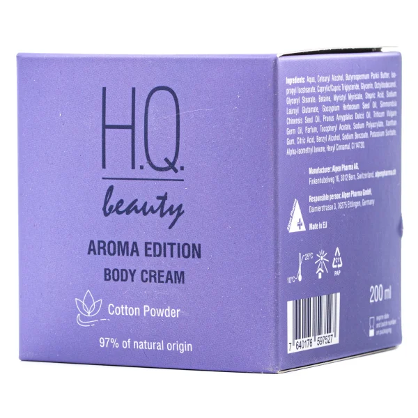 Крем для тіла H.Q. (Аш Кью) Beauty Aroma Edition бавовна та пудра, 200 мл