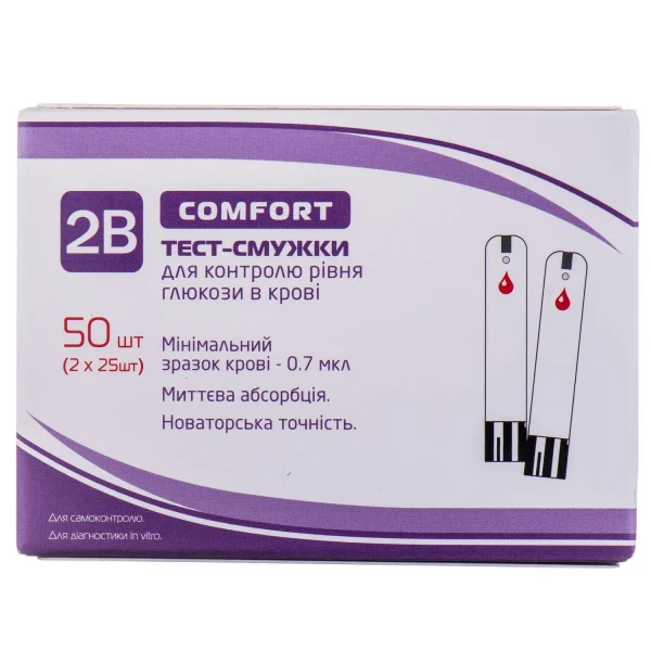 Тест-полоски 2B COMFORT (Комфорт), 50 шт.