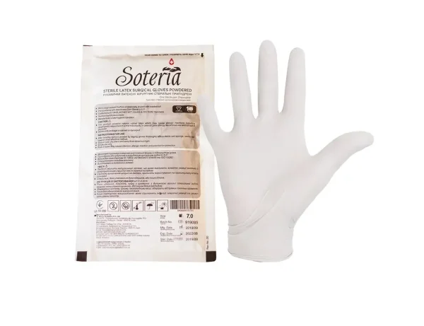 Перчатки Сотериа (Soteria) хирургические латексные стерильные припудренные (размер 7,0)