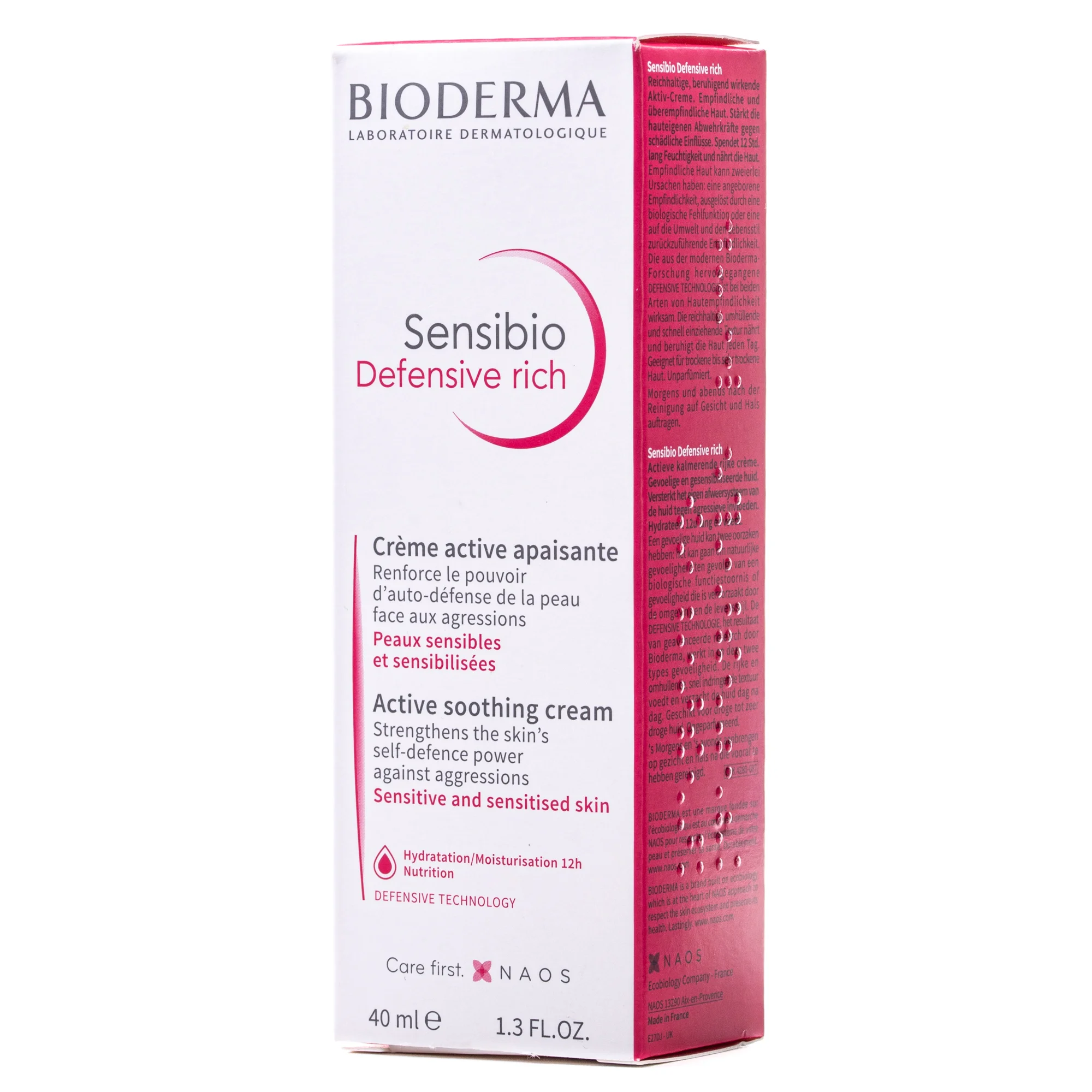 Заспокійливий крем для обличчя Bioderma (Біодерма) Sensibio Defensive rich насичений, 40 мл