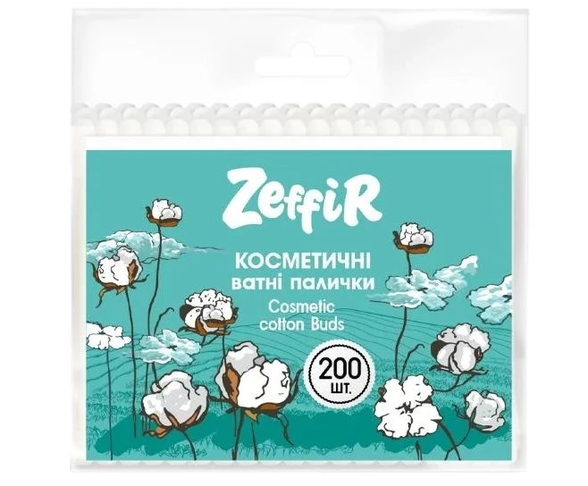Ватні палички Zeffir (Зеффір), 200 шт.