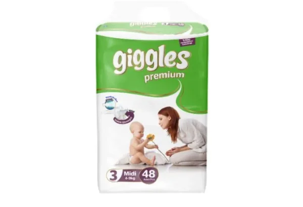 Підгузники Giggles (Гігглс) Медіум Міні (4-9 кг), 48 шт.