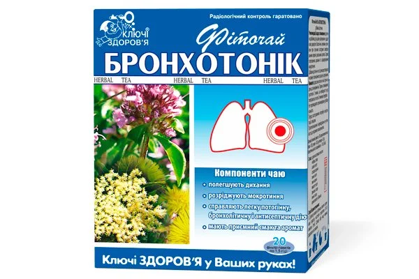 Фіточай Ключі Здоров'я №58 Бронхотонік в фільтр-пакетах по 1,5 г, 20 шт.
