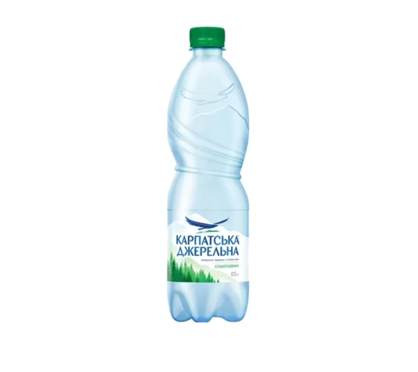 Вода мінеральна Карпатська Джерельна слабогазована, 0,5 л