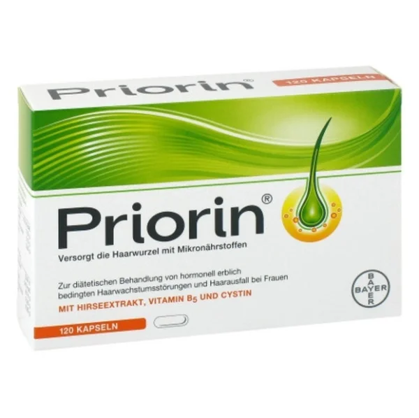 Priorin (Приорин) диетическая добавка от выпадения волос в капсулах, 120 шт.