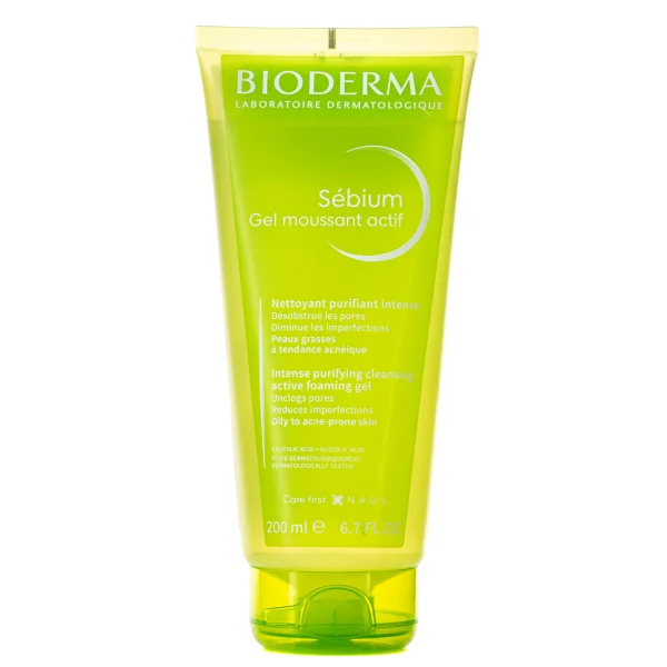 Гель для вмивання Біодерма (Bioderma) Себіом Актив для жирної та комбінованої шкіри, 200 мл