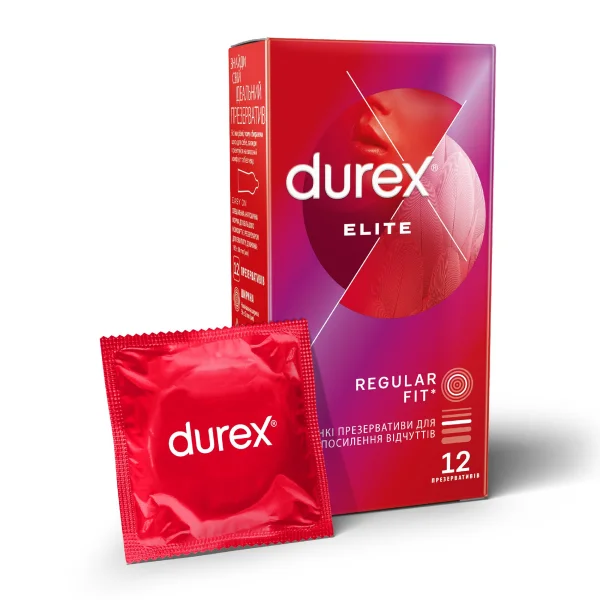 Презервативи Дюрекс Еліт (Durex Elite), 12 шт.