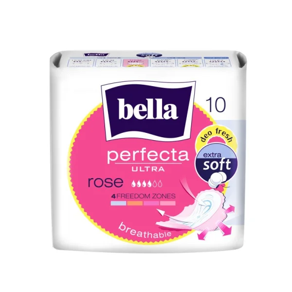 Прокладки Белла Перфекта Ультра Роз (Bella Perfecta Ultra Rose) софт, 10 шт.