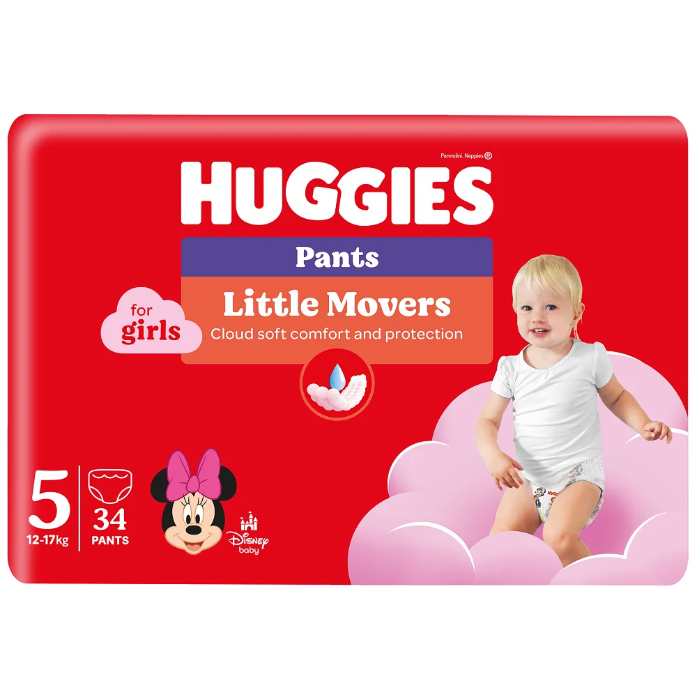 Підгузки-трусики Huggies (Хагіс) Pants 5 для дівчаток (12-17 кг), 34 шт.