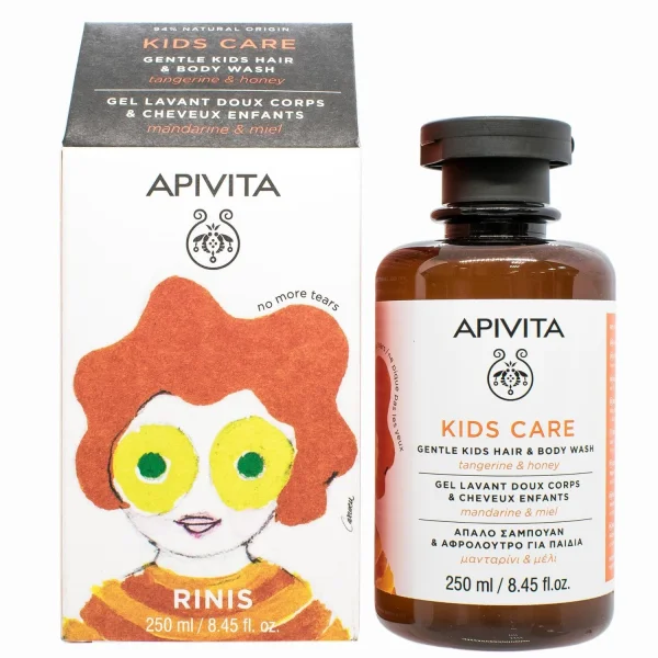 Средство для мытья волос и тела Apivita Kids Care (Апивита Кидс Кеа) детское, 250 мл