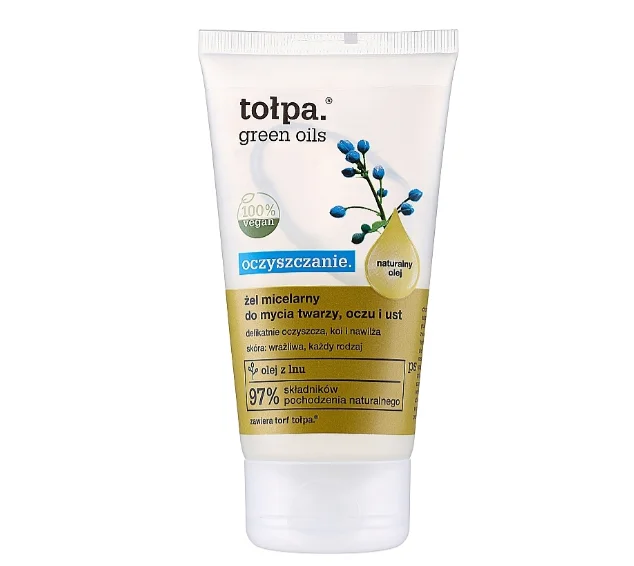 Міцелярний гель Tolpa (Толпа) Green Oils для вмивання обличчя та очей, 150 мл